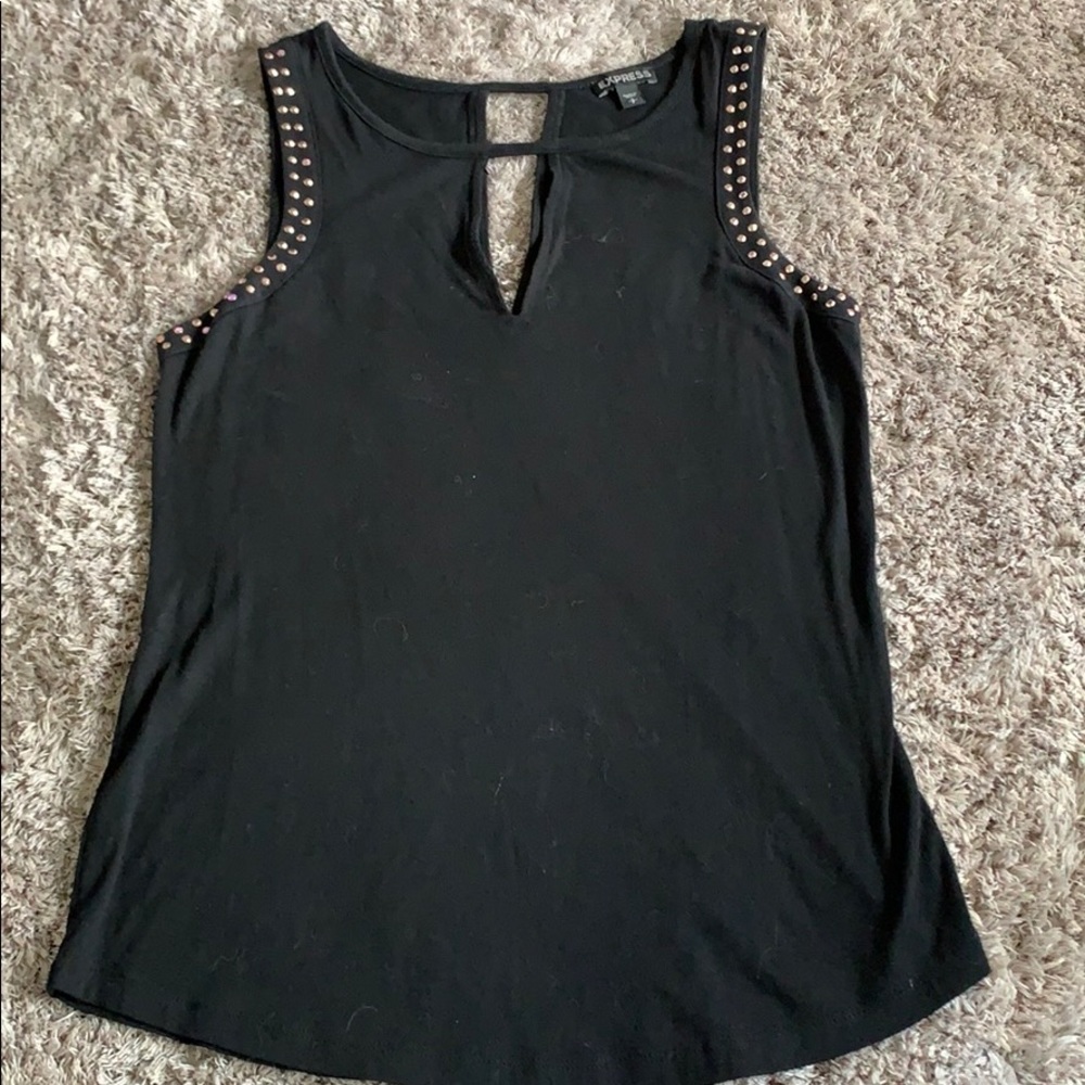 Express tank top with rose gold studs